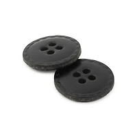 Dritz® 18mm Black Recycled Leather Round Button, 6ct.