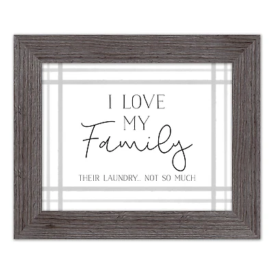 Love Family 14" x 11" Western Gray Framed Print
