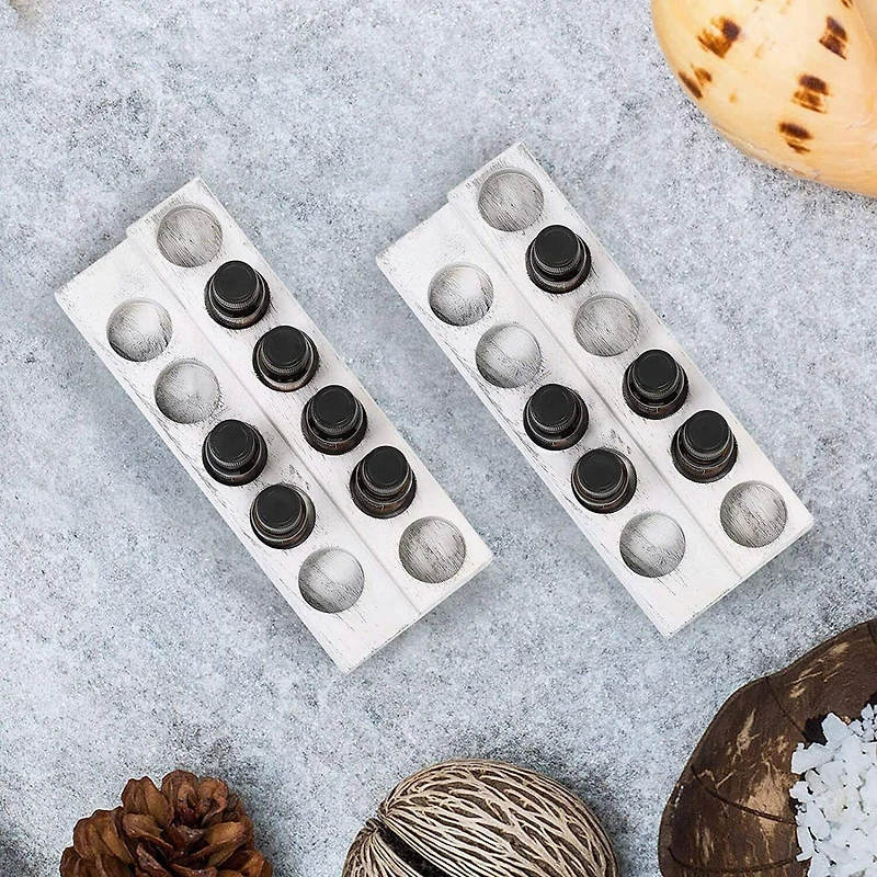 NEX™ 2-Tier White Wooden Essential Oils Display Holder, 2ct.