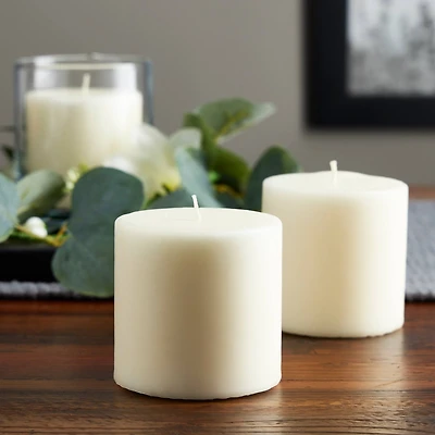 12 Packs: 3 ct. (36 total) Basic Elements™ 3" x 3" Ivory Pillar Candles by Ashland®
