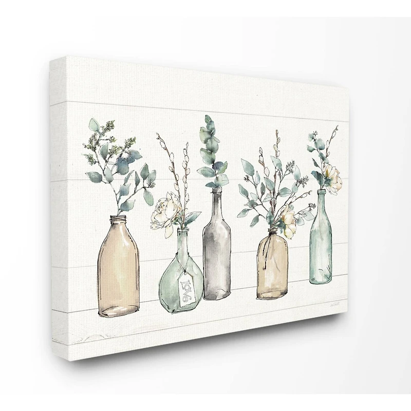 Stupell Industries Plants in Bottle Vases Wall Art
