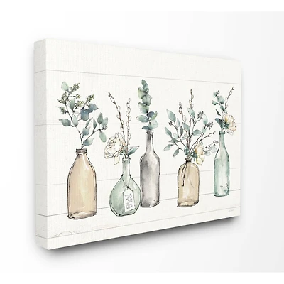 Stupell Industries Plants in Bottle Vases Wall Art