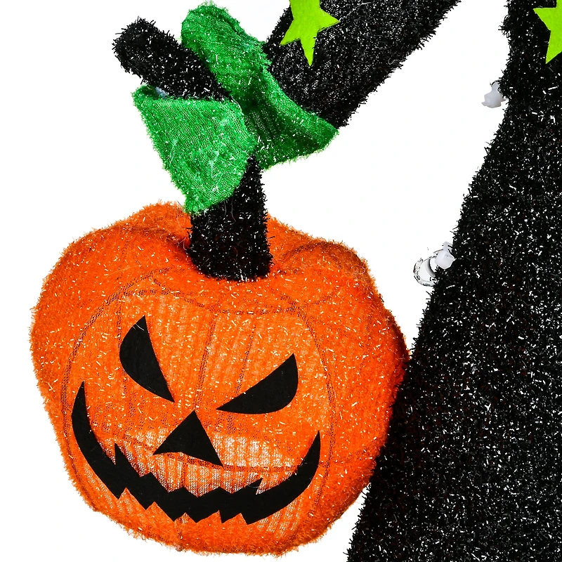 39'' Pre-Lit Green Witch with Broom Halloween Décor