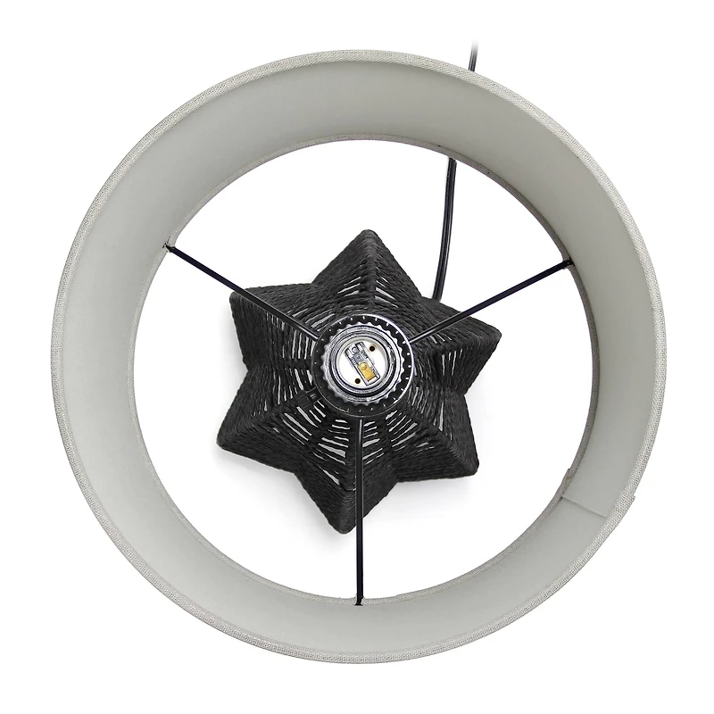 Lalia Home 21" Rattan Paper Rope Table Lamp with Shade