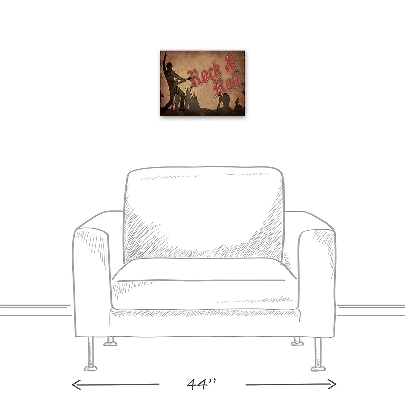 Rock And Roll Band 14" x 11" Canvas Wall Art