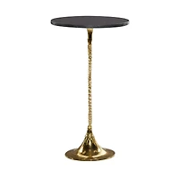 28" Gold Aluminum Coastal Accent Table