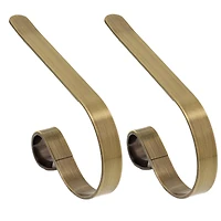 Original MantleClip® Antique Brass Stocking Holders