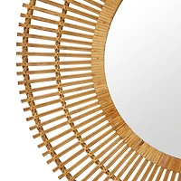 Brown Bohemian Wall Mirror, 37" x 1" x 37"