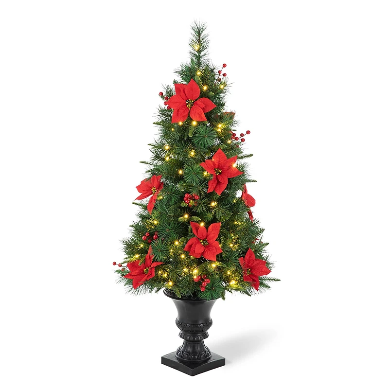 4ft. Pre-Lit Pine Artificial Christmas Porch Tree