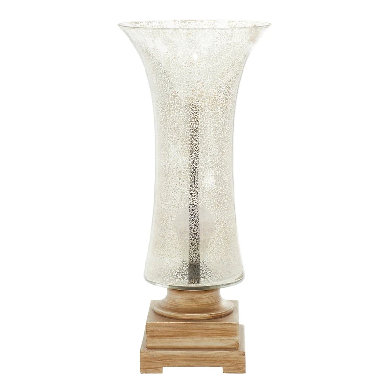 Set of 2" Gold Glass Glam Uplight, 18"