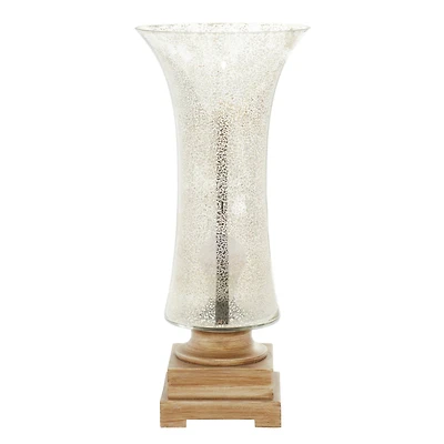 Set of 2" Gold Glass Glam Uplight, 18"