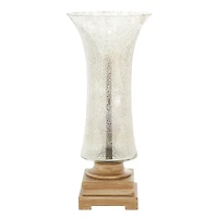 Set of 2" Gold Glass Glam Uplight, 18"