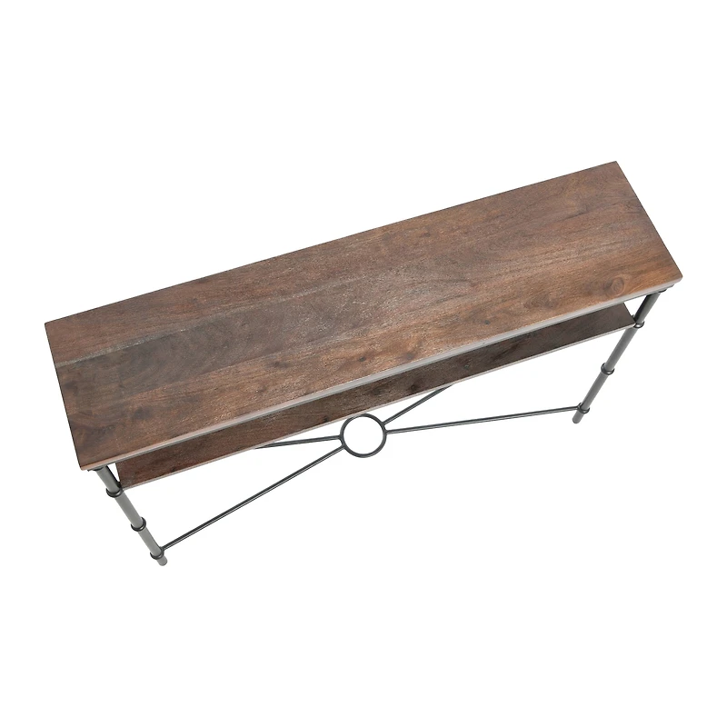 Hello Honey® 48" Saratoga Rustic Wood & Metal Console Table