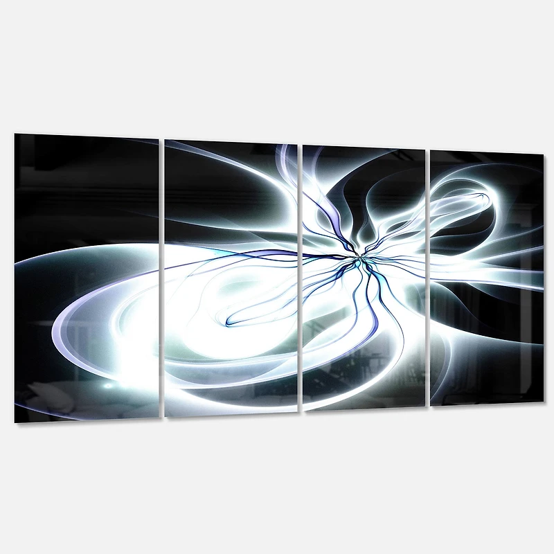 Designart - White Symmetrical Fractal Flower