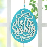 Glitzhome® 17" Easter Wooden Eggs Door Hanger Set