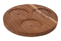 Hello Honey® Round Acacia Wood Board with Marble Pinch Pots & Spoons Set
