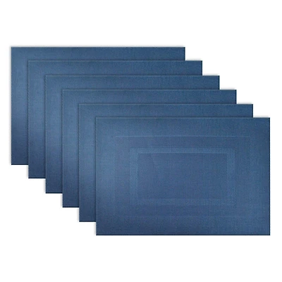 DII® Nautical Blue Double Frame Placemats, 6ct.
