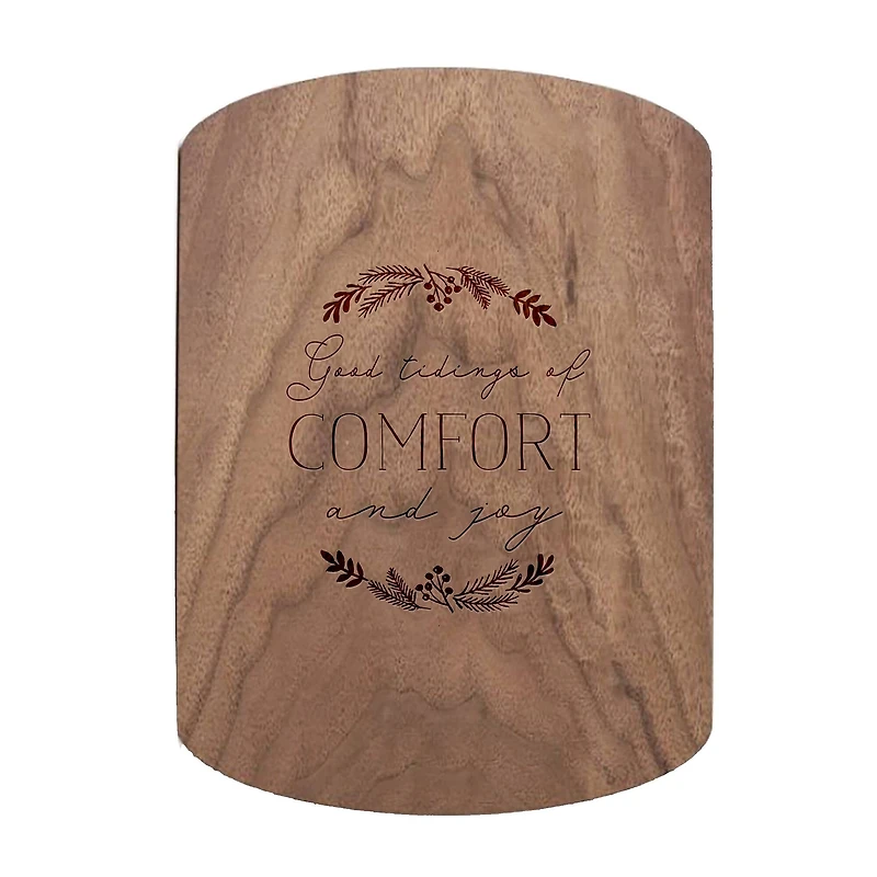 Comfort and Joy 11" x 8" Walnut Oval Cutting Board