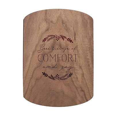 Comfort and Joy 11" x 8" Walnut Oval Cutting Board