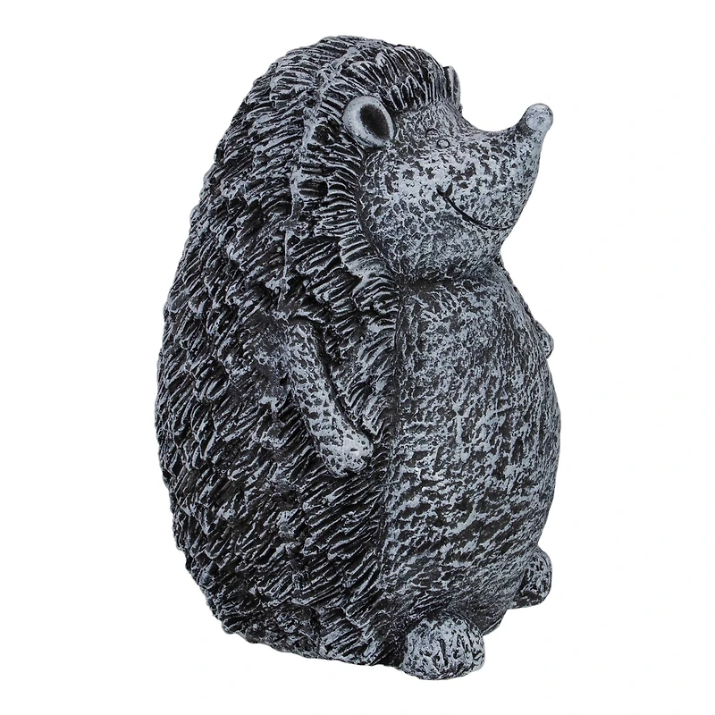 15" Gray Standing Hedgehog Outdoor Garden Statue