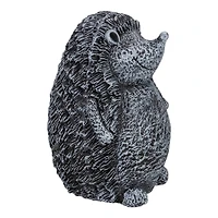 15" Gray Standing Hedgehog Outdoor Garden Statue