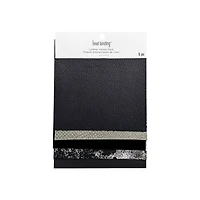 5" Black Square Leather Flats Mix by Bead Landing™