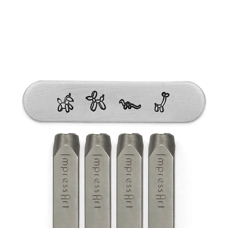 ImpressArt® 9.5mm Balloon Animals Metal Stamps Pack