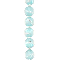 Aqua Lampwork Glass Stripe Beads by Bead Landing™