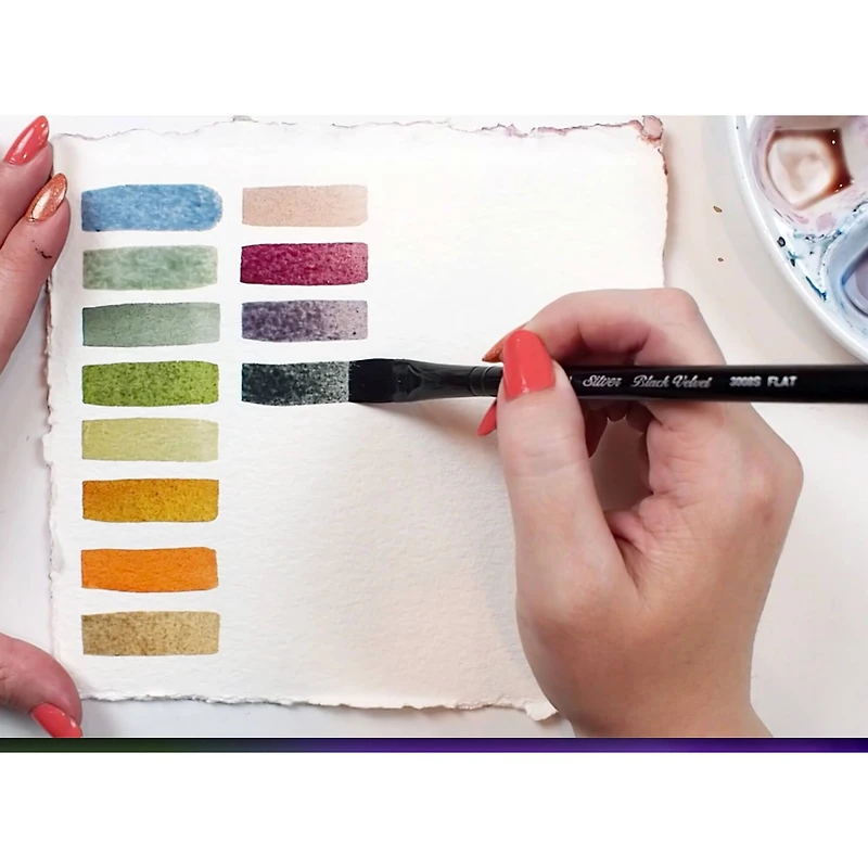 Silver Brush Limited Black Velvet® Square Wash Brushes Set