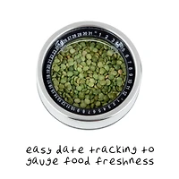 Honey Can Do Kitchen Glass Jar Set with Fresh Date Dials, 4ct.