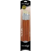 Protégé Hog Bristle Long Handle 5 Piece Brush Set