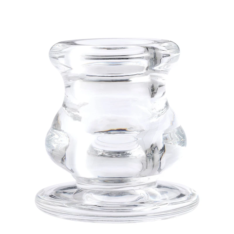 Ashland® Chunky Glass Taper Candle Holder