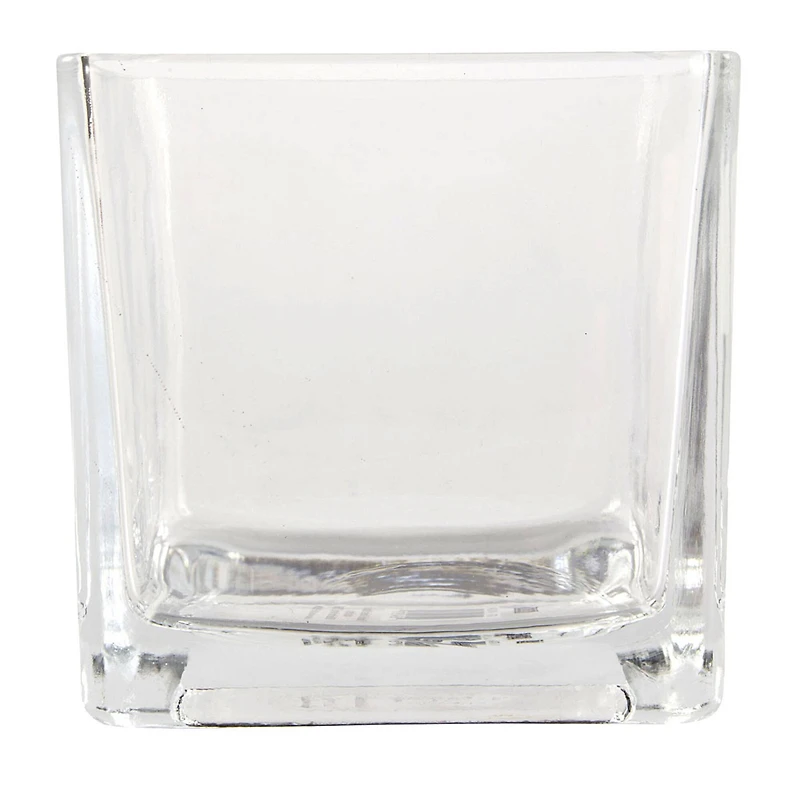 12 Pack: 5" Cube Glass Vase by Ashland®