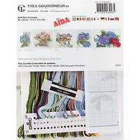 Thea Gouverneur Blue Hydrangea Cross Stitch Kit