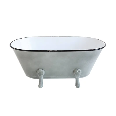 Hello Honey® 20" Decorative Gray Metal Bathtub with Feet