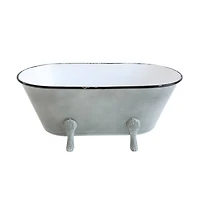 Hello Honey® 20" Decorative Gray Metal Bathtub with Feet