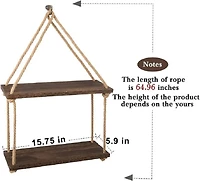 Brown Haitral Wood Floating Shelves Set