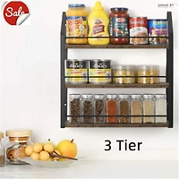 NEX™ 17" Brown Wall-Mounted 3-Tier Spice Rack Organizer