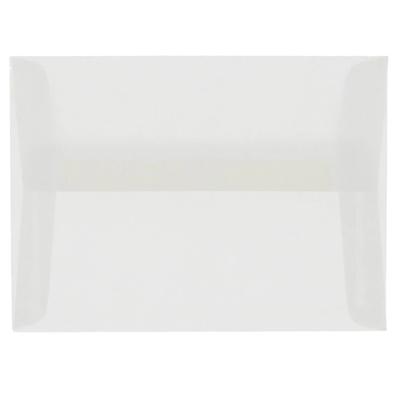 JAM Paper 4.375" x 5.75 Clear Translucent Vellum Invitation Envelopes