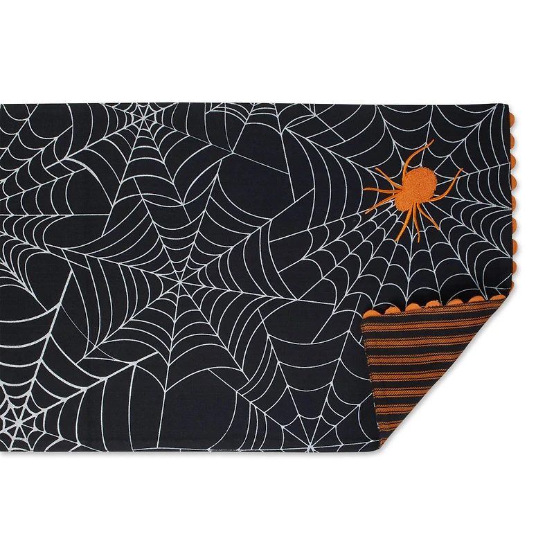 DII® 70" Halloween Happy Haunting Spooky Spider Reversible Table Runner