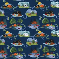 Fabric Traditions Navy Cabins Cotton Fabric
