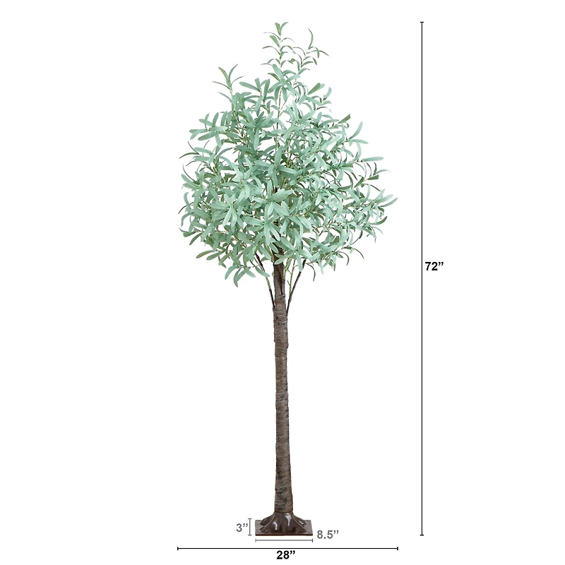 6ft. Pre-Lit Artificial Olive Tree with Warm White LED Lights