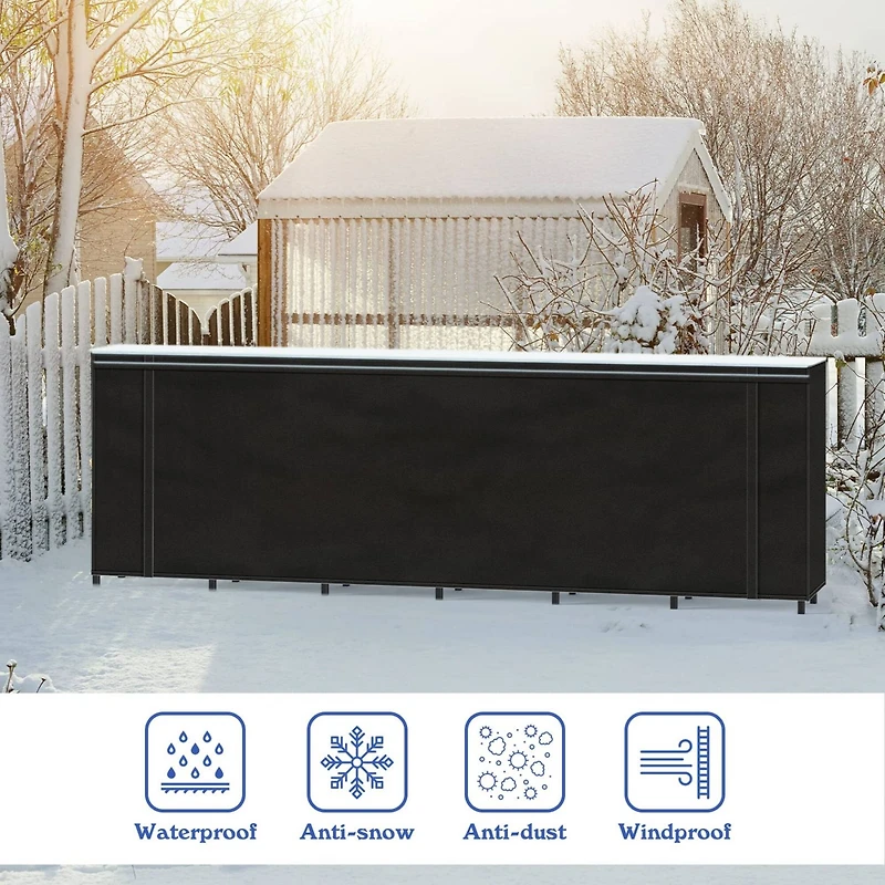 NEX™ Outdoor Firewood Rack with Black Cover Combo Set