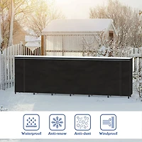 NEX™ Outdoor Firewood Rack with Black Cover Combo Set