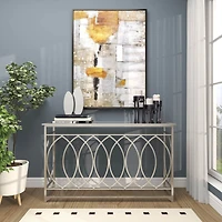 The Novogratz Silver Stainless Steel Vase with a Sleek Mirror Finish Set