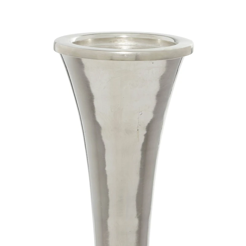 Silver Modern Candle Holder Set