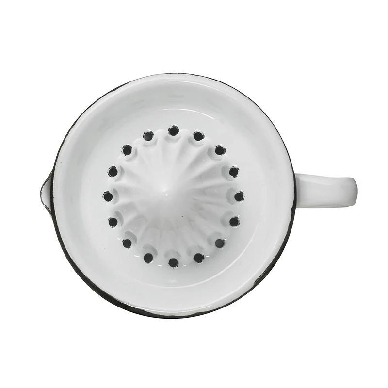 Hello Honey® 4" Enamel 2-Piece Juicer with Black Rim