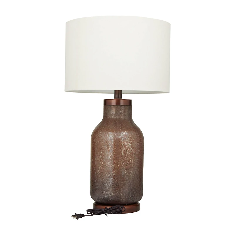 Brown Glass Table Lamp 17" x 17" x 31"