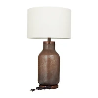 Brown Glass Table Lamp 17" x 17" x 31"