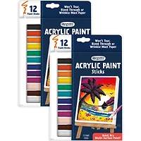 Crayola® Acrylic Paint Doodle Sticks, 2 Packs of 12